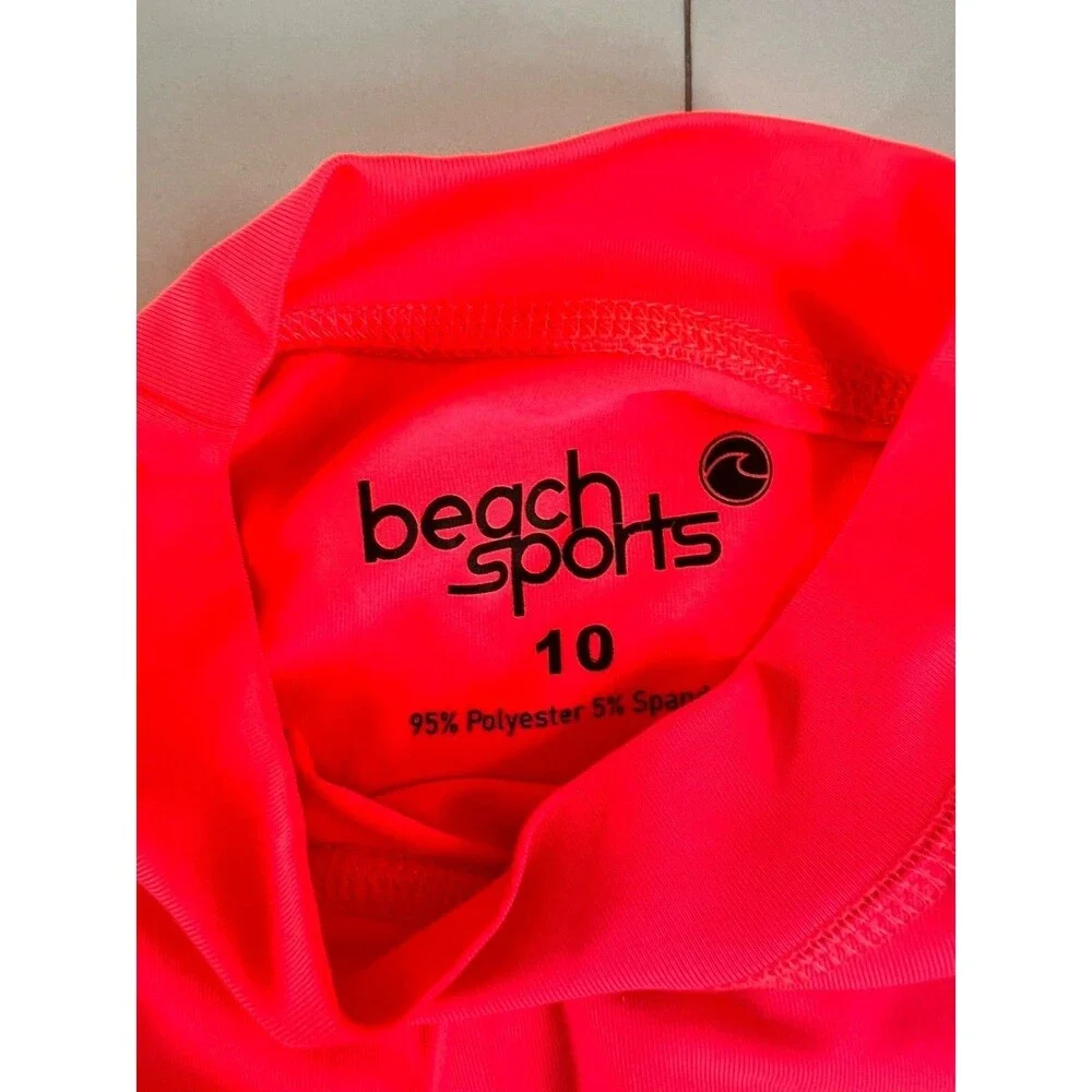1/2 Sleeve Rash Guard Swim Top Youth 10 Neon Stretch Sun Protection Beach UPF 50